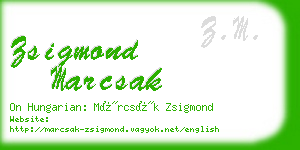 zsigmond marcsak business card